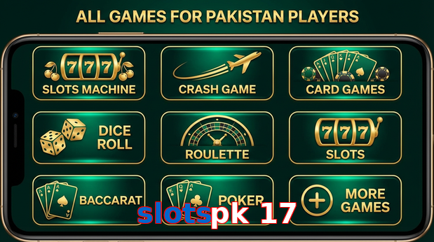 Main screen of Slotspk 17 games page for PK players