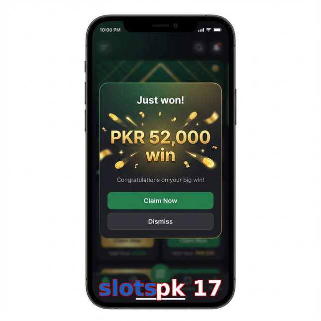 Main screen of Slotspk 17 win page for PK players